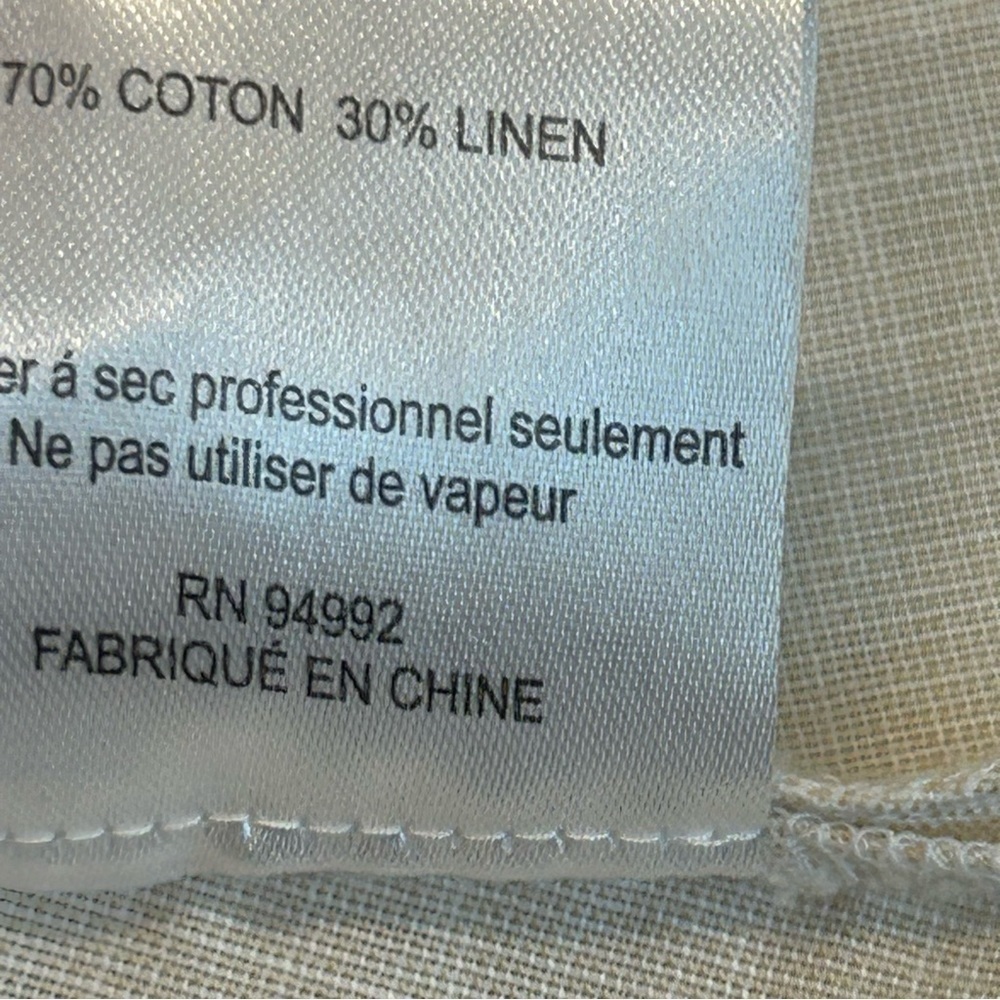 Jonathan Simkhai off the shoulder cream beige cotton and linen dress Sz XS - Picture 10 of 15